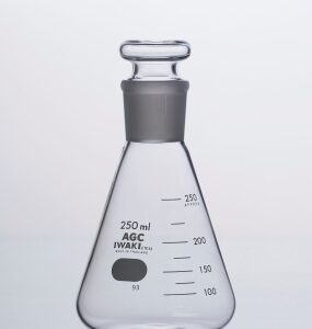 Erlenmeyer Flask with Glass Stopper IWAKI
