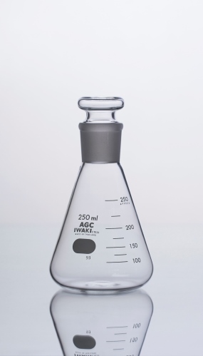 Erlenmeyer Flask with Glass Stopper IWAKI