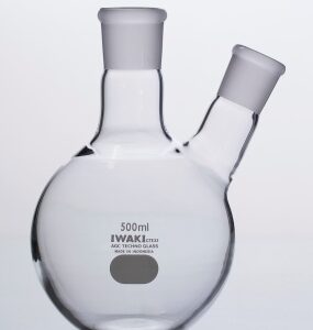 boiling flask Flat Bottom with TS Joint 2 Neck IWAKI