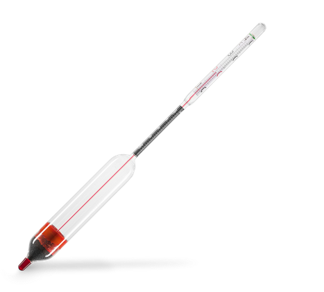 Thermohydrometer for Milk, T20°C, calibrated, certificated